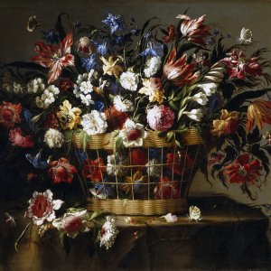 Картина Корзина с цветами, 1670 - Музей Прадо