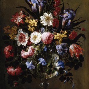 Картина Стеклянная ваза с цветами, 1668 - Музей Прадо