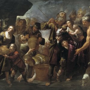 Картина Моисей высекает воду из скалы, 1640 - Музей Прадо