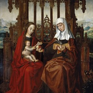 Картина Мадонна с младенцем и святая Анна - Музей Прадо