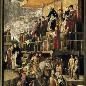 Картина Аутодафе под председательством св Доминика де Гусмана, 1493 - 1499 - Музей Прадо