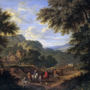 Картина Пейзаж с путниками - Музей Прадо