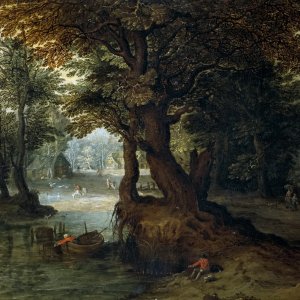 Картина Лесное озеро, 1605 - 1615 - Музей Прадо