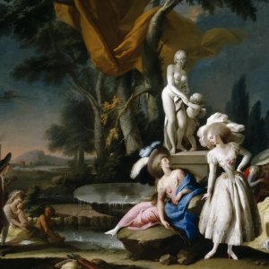 Картина Общество в парке, 1785 - Музей Прадо