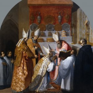 Картина Папа Александр III посвящает Ансельма де Шиньена в епископы Белле, 1626 - 1632 - музей Прадо