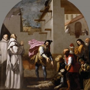 Картина Приор Бозон воскрешает каменщика, 1626 - 1632 - музей Прадо