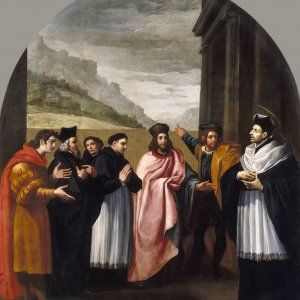 Картина Св Бруно с шестью сподвижниками решают уйти из мира в отшельничество, 1626 - 1632 - музей Прадо