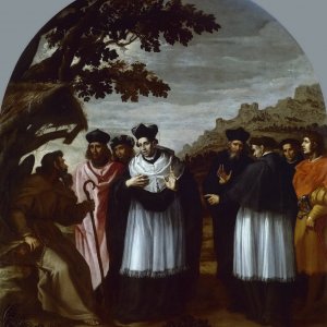 Картина Святой Бруно и его шесть спутников посещают отшельника, 1626 - 1632 - Музей Прадо