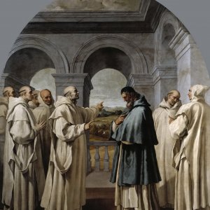 Картина Святой Бруно изгоняет святого Юга, 1628 - Музей Прадо