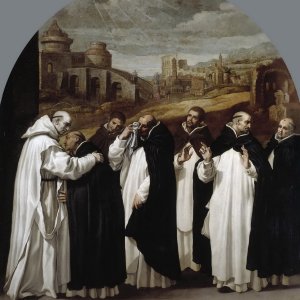 Картина Святой Бруно прощается с товарищами в Риме, 1626 - 1632 - Музей Прадо