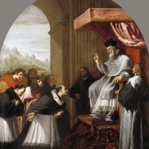 Картина Святой Бруно с шестью сподвижниками пред святым Югом, 1626 - 1632 - Музей Прадо