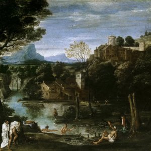 Картина Пейзаж с купальщиками - Музей Прадо