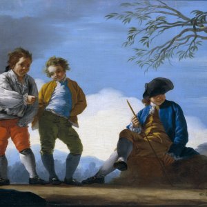 Картина Мальчики играют метают кольца в цель, 1780 - Музей Прадо
