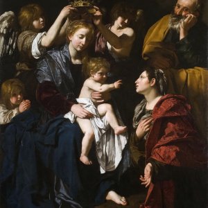 Картина Святое семейство со святой Екатериной, 1617-19 - Музей Прадо