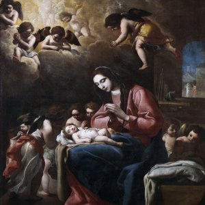 Картина Мадонна с младенцем и ангелами, 1618 - Музей Прадо