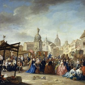 Картина Ярмарка в Мадриде на Ячменной Площади, 1770 - 1780 - Музей Прадо