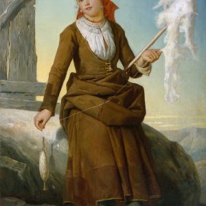 Картина Пряха, 1866 - Музей Прадо