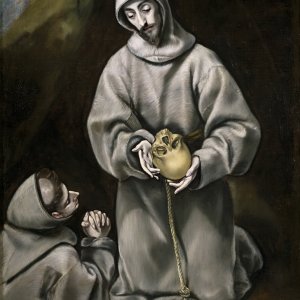 Картина Святой Франциск и брат Лео размышляют о смерти, 1600 - 1614 - Музей Прадо