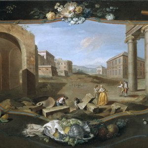 Картина Архитектурный пейзаж, 1779 - Музей Прадо