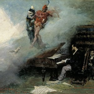 Картина Фантазия на тему Фауста, 1866 - Музей Прадо