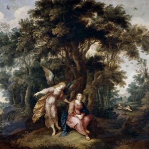 Картина Агарь и ангел - Музей Прадо