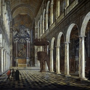 Картина Церковь иезуитов в Антверпене - Музей Прадо