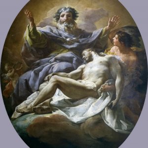 Картина - Святая Троица, 1755 - 1756 - Музей Прадо