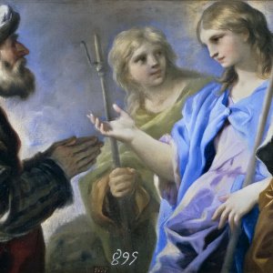 Картина - Авраам и три ангела, 1696 - Музей Прадо