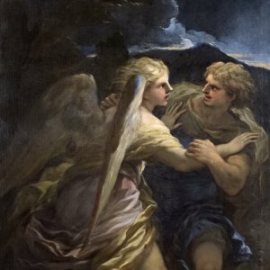 Картина - Борьба Иакова с Ангелом, ок.1694 - Музей Прадо