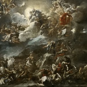 Картина - Победа израильтян и Песнь Деворы, ок.1692 - Музей Прадо