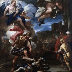 Картина - Турн терпит поражение от Энея, 1688 - Музей Прадо