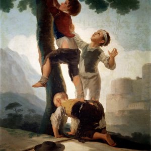 Картина - Взбирание на дерево, 1791 - 1792 - Музей Прадо