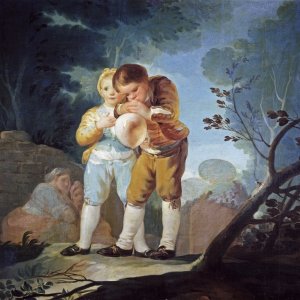 Картина - Дети, раздувающие пузырь, 1777 - 1778 - Музей Прадо