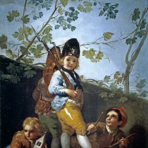 Картина - Игра в солдат, 1778 - 1779 - Музей Прадо