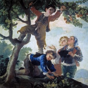 Картина - Мальчики, срывающие фрукты, 1778 - Музей Прадо