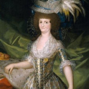 Картина - Мария Луиза Пармская, королева Испании (реплика гойи), 1790 - Музей Прадо