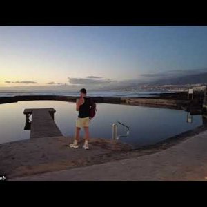 Видео - Набережная Плайя-де-Лас-Америкас в феврале. Закат солнца, прогулка, дрон