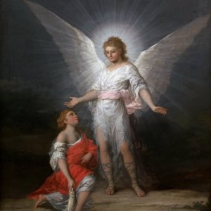 Картина - Товия и ангел, 1787
