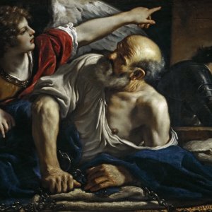Картина - Св Петр, освобождаемый ангелом, ок.1622