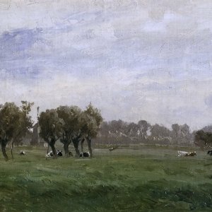 Картина - Голландские луга, 1877 - 1884