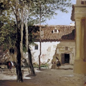 Картина - Двор монастыря Пьедра, 1872