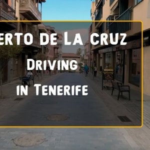 Видео 4K - На автомобиле по городу Пуэрто-де-Ла-Крус Тенерифе