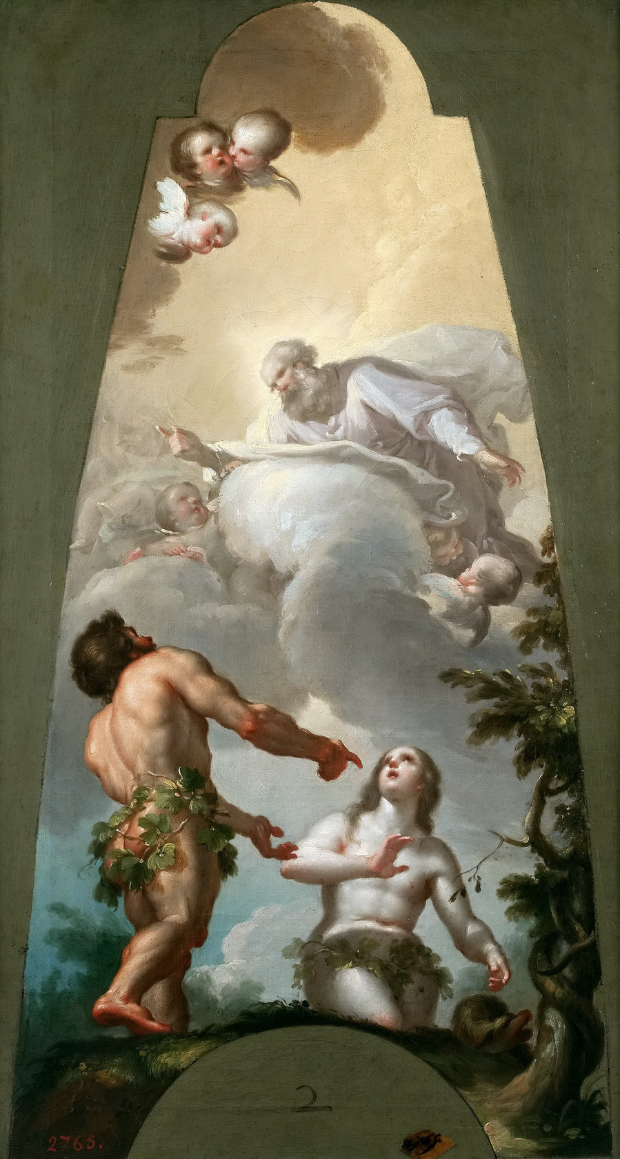 Картина Адам и Ева призваны к ответу за свои грехи, 1771 - Музей Прадо