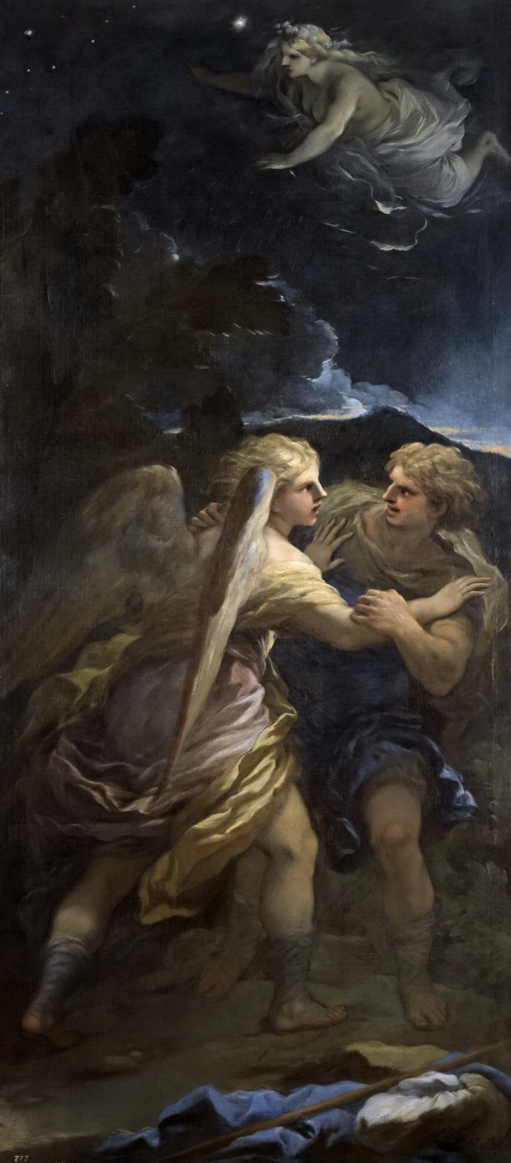 Картина - Борьба Иакова с Ангелом, ок.1694 - Музей Прадо