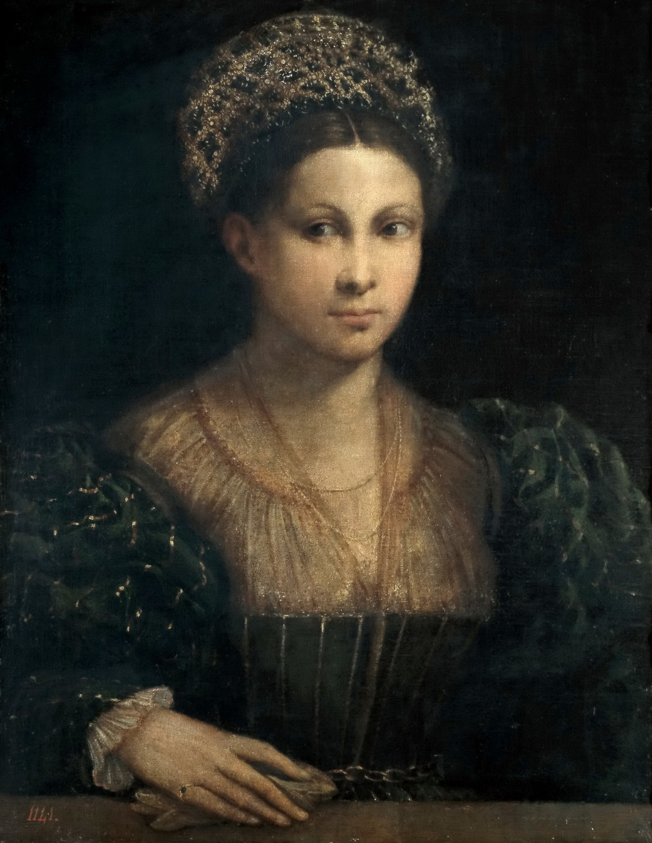 Картина Дама в зеленом тюрбане, 1530 - Музей Прадо