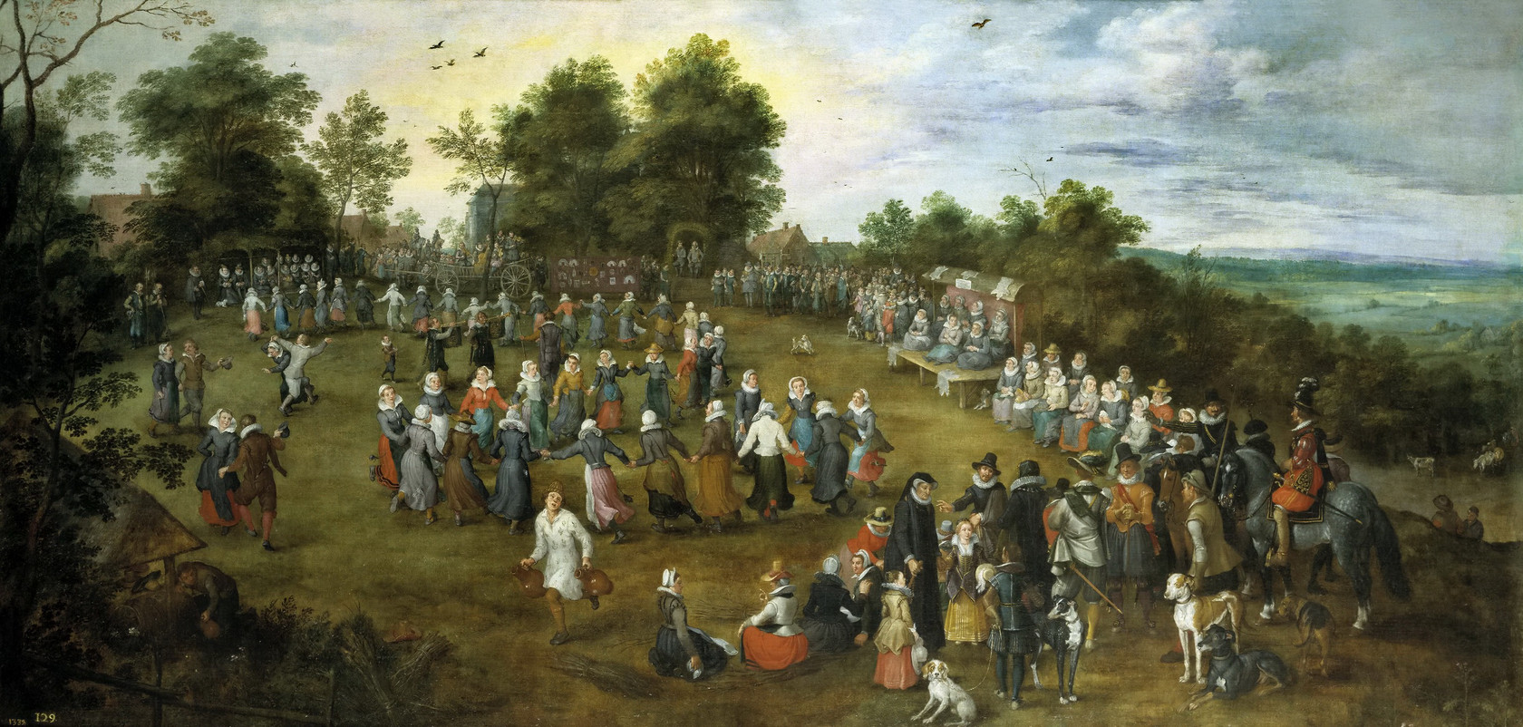 Картина Деревенские танцы перед эрцгерцогами, 1623 - Музей Прадо