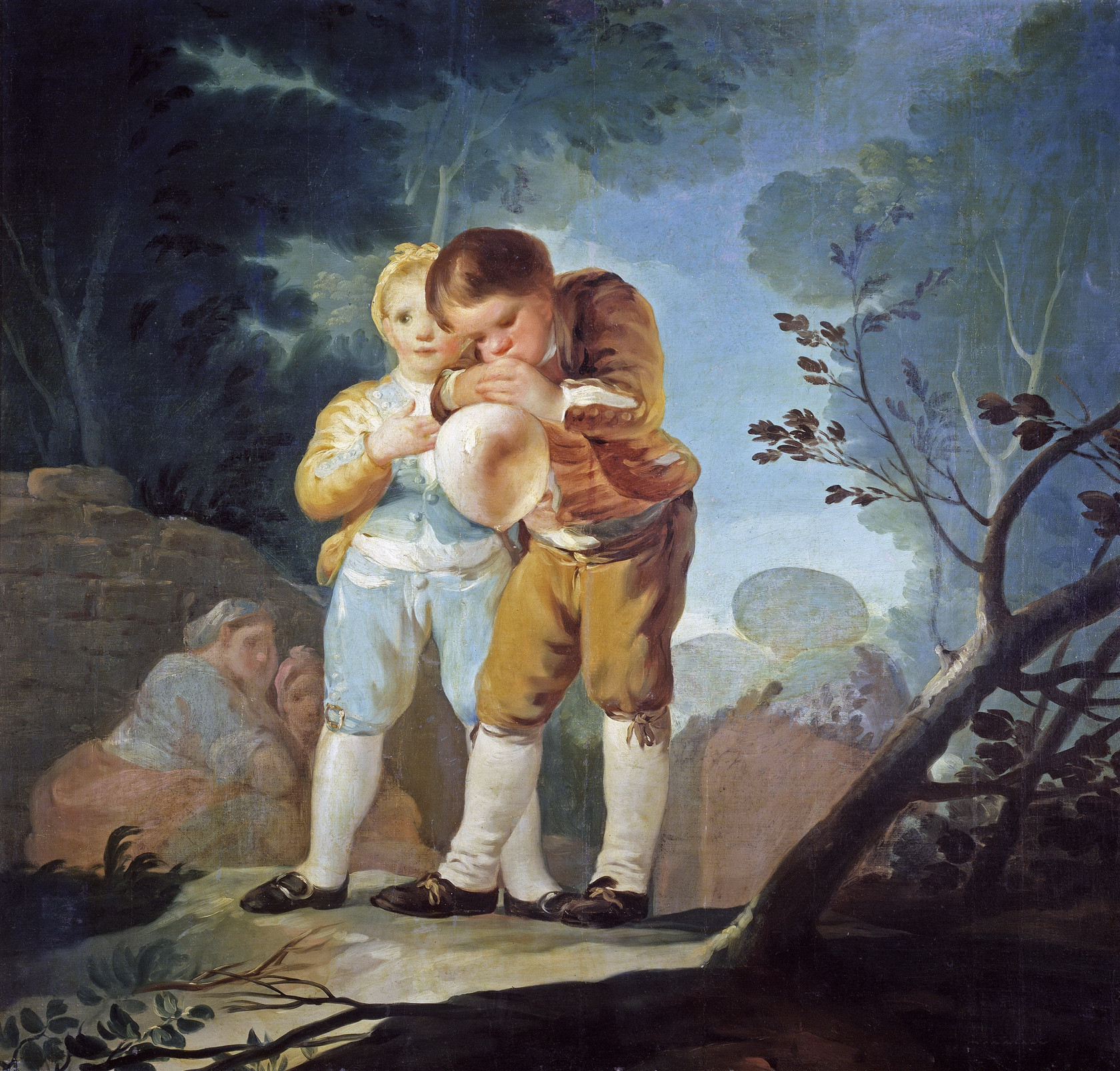 Картина - Дети, раздувающие пузырь, 1777 - 1778 - Музей Прадо