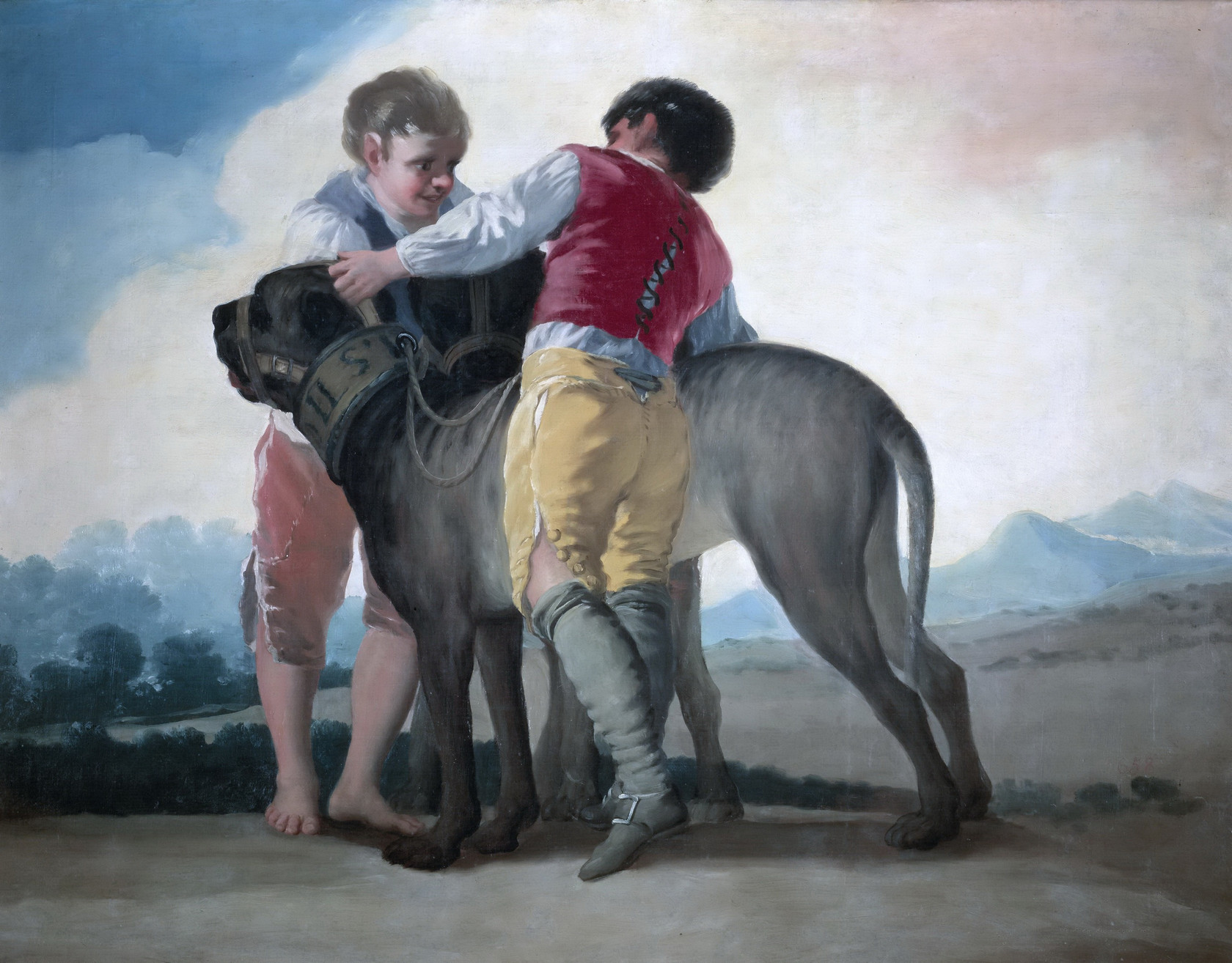 Картина - Дети с собаками, 1786 - Музей Прадо