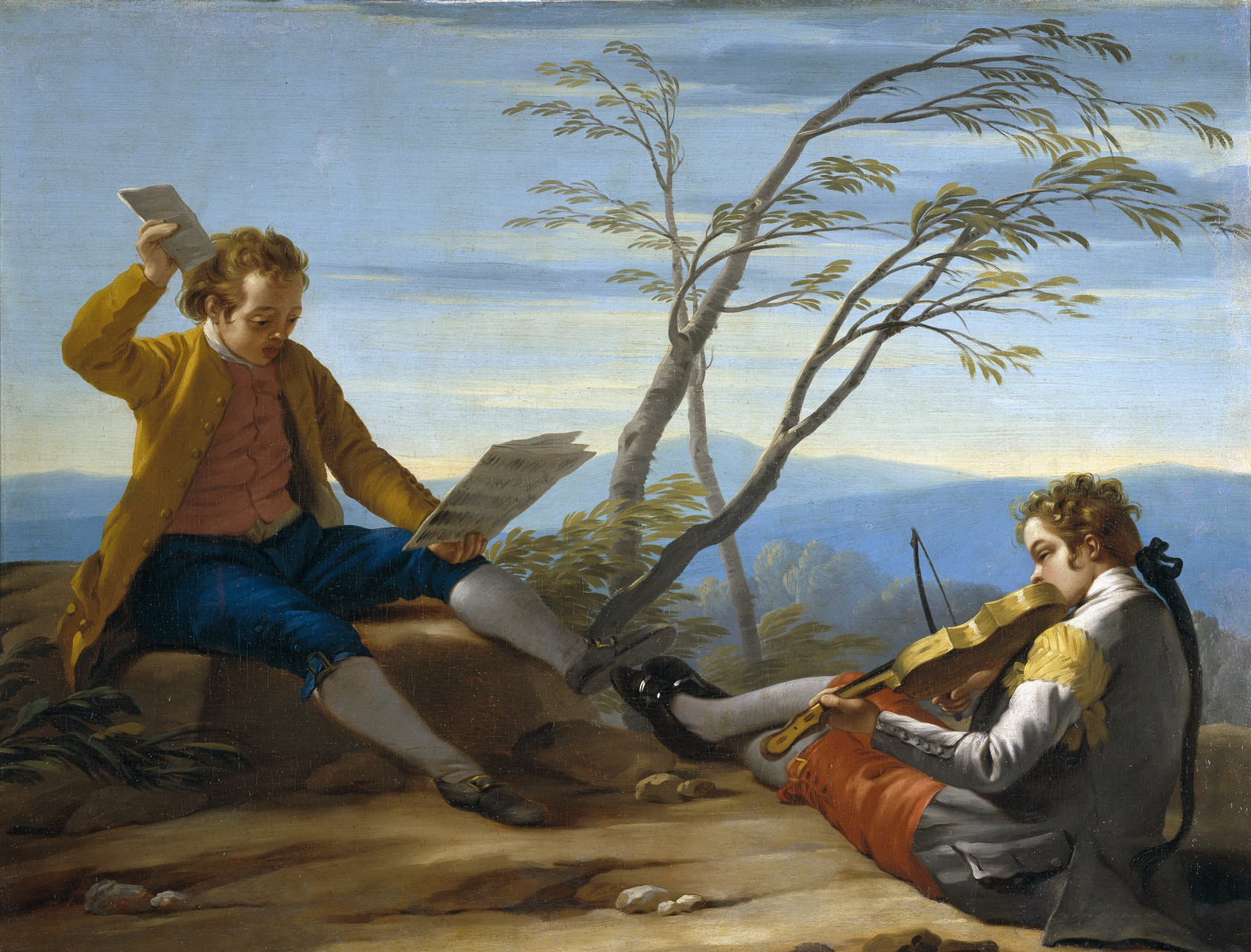 Картина Два музыцирующих мальчика, 1780 - Музей Прадо