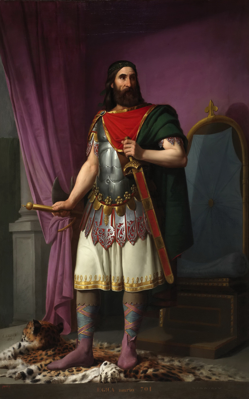 Картина Эхика, король вестготов, 1853 - Музей Прадо